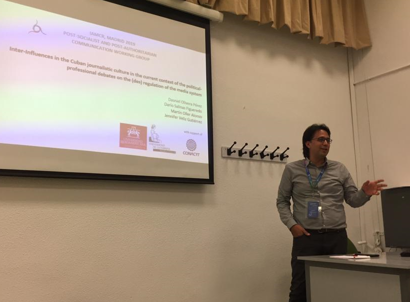 Dasniel Olivera presenting at IAMCR 2019 Dasniel Olivera presenting at IAMCR 2019