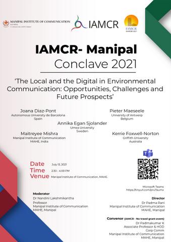 <i>Manipal Conclave 2021 - Day 1 poster</i> Manipal Conclave 2021 - Day 1 poster