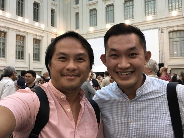 Marc Agon Pacoma (left) at IAMCR 2019 opening event in Madrid Marc Agon Pacoma (left) at IAMCR 2019 opening event in Madrid