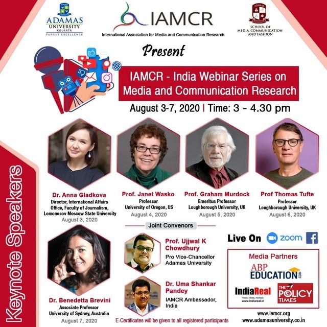 <i>IAMCR-India Webinar Series</i> IAMCR-India Webinar Series